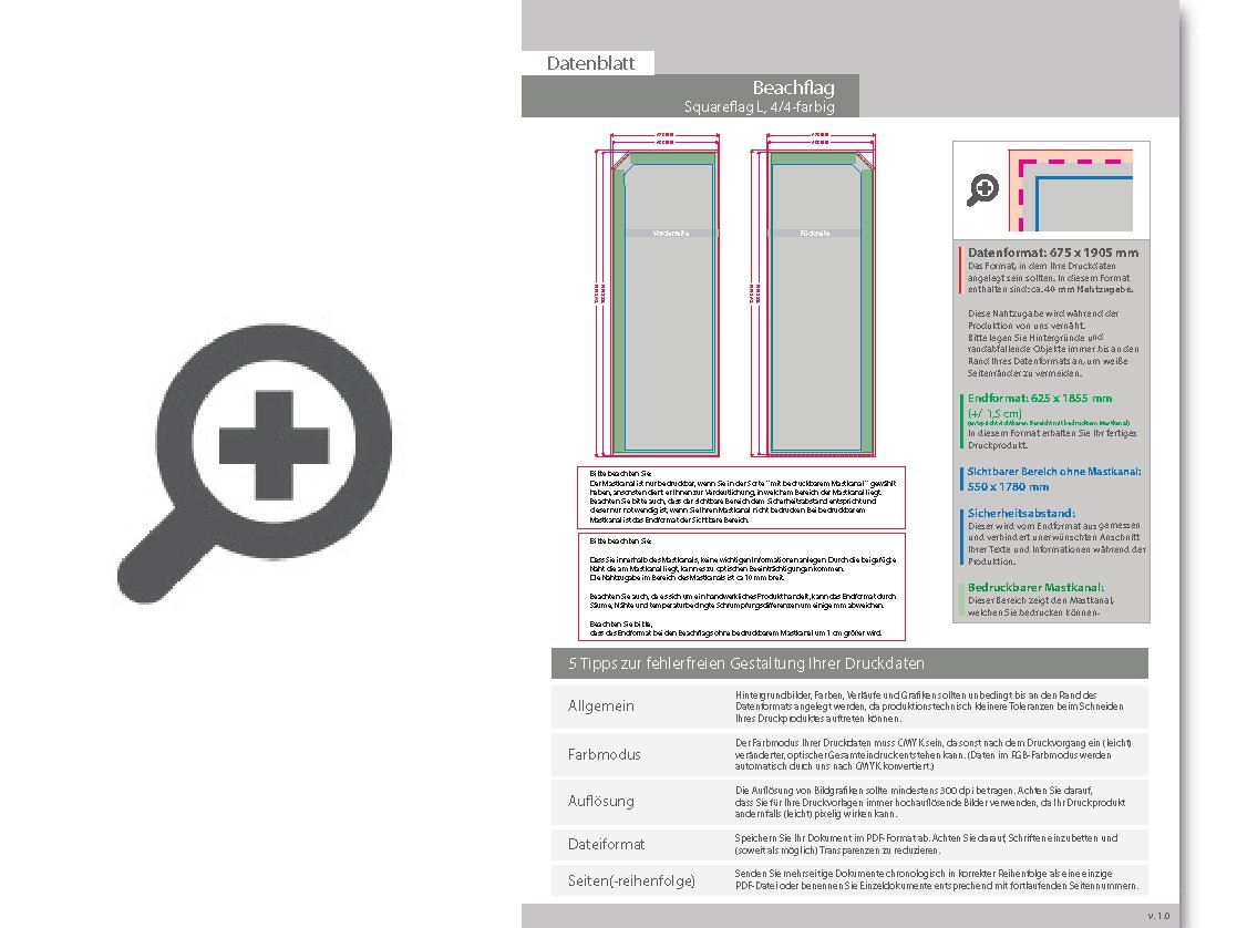 Product Bild beachflag_premium-square_large__4_4-farbig_bedruckt_inkl__gest__nge_und_kreuzfu__+wassertank